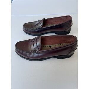 Rockport Comfort MR2527 Mens Size 11 M Burgandy Leather Penny Loafers (Note)